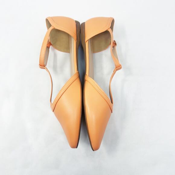 [ModCloth] Turn Back Prime T-Strap Retro Pointed Toe Vegan Ballet Flats Size 11 - Picture 8 of 11